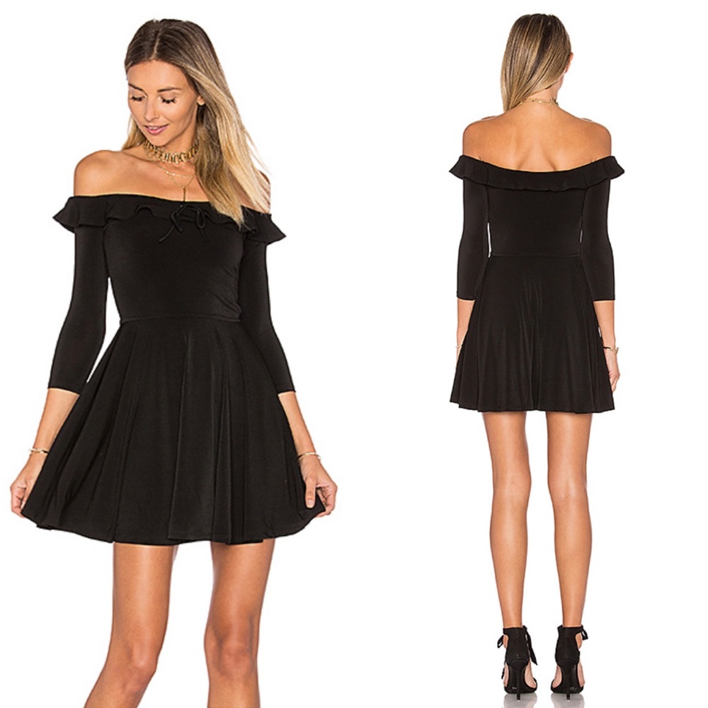 NWT Lovers + Friends Gabbie Black Mini Dress
